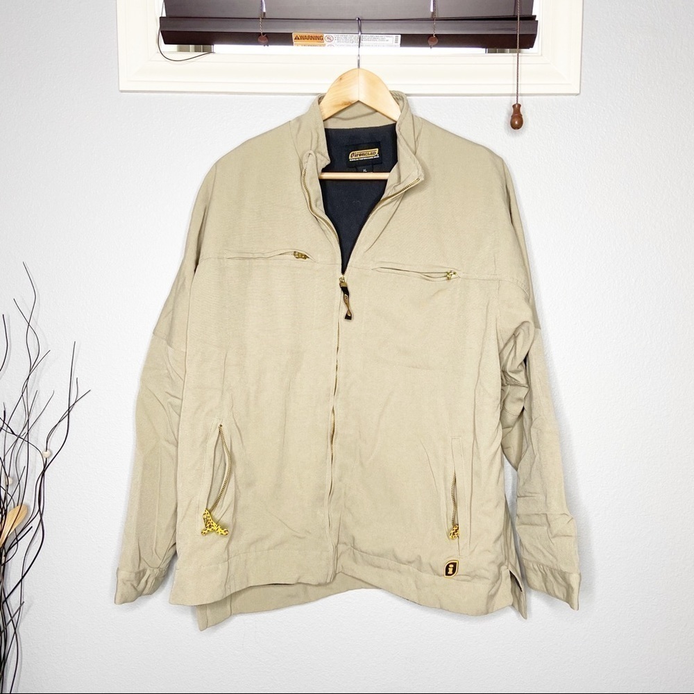 Ironclad fleece lined canvas work jacket zip XL